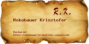 Rokobauer Krisztofer névjegykártya