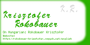 krisztofer rokobauer business card